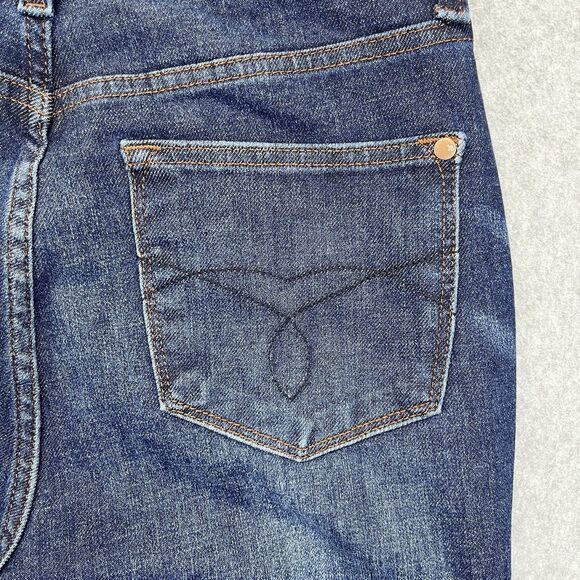 Judy Blue Jeans Women’s 7/28 Straight Fit Dark Wash Button Fly Stretch JB88598 - Picture 9 of 15